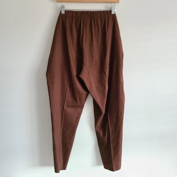 NWT J. Jill Linen Kona‎ Stretch Brown Straight Leg Trousers summer career 4X - Picture 5 of 13